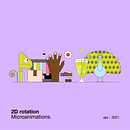 2D rotation — Microanimations. Animation, 2D Animation, Graphic Design, Traditional illustration, and Motion Graphics project by María Marqueses - 04.15.2021