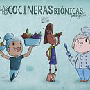 Fábrica de personajes: Las tres cocineras biónicas.. Een project van Digitale illustratie van Alma Batalla - 24.02.2021
