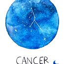 Meu projeto do curso: Constelação de Caranguejo. Un projet de Aquarelle de Catarina Oliveira - 25.02.2021