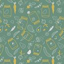 My Veggies Repeat Project. Un progetto di Disegno artistico, Illustrazione digitale e Pattern design di An Gi - 26.02.2021