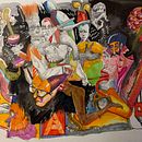 Cuaderno de notas, dibujos. Flujo constante.. Projekt z dziedziny  R i sunek atramentem użytkownika ossajulio - 27.02.2021