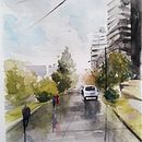 Mi Proyecto del curso: Paisajes urbanos en acuarela. Een project van Traditionele illustratie van Agustina Serafin Junyent - 27.02.2021