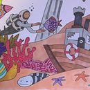 Under the sea. Een project van Kinderillustratie, Stripboek,  Creativiteit,  Tekening, Traditionele illustratie y  Illustratie met inkt van George Jette - 28.02.2021