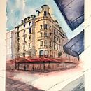 My project in Architectural Sketching with Watercolor and Ink course. Un projet de Aquarelle de peter_newton_j - 01.03.2021