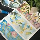 My project in Negative Watercolor Painting for Botanical Illustration course. Un progetto di Pittura ad acquerello di carvalvo - 05.03.2021