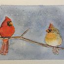 My project in Artistic Watercolor Techniques for Illustrating Birds course. Projekt z dziedziny Trad, c, jna ilustracja, Malowanie akwarelą, R, sunek realist, czn, Ilustracja naturalist i czna użytkownika LaVonne Latham Hanlon - 02.03.2021