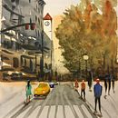 My project in Urban Landscapes in Watercolor course. Un proyecto de Pintura de ericksonheather - 06.03.2021
