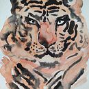 Tiger. Projekt z dziedziny Malowanie akwarelą użytkownika aleksandra_mz - 06.03.2021