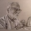 Retrato a Fernando Salvador. Un progetto di Disegno, Disegno a matita, Disegno artistico, Disegno di ritratti e Disegno realistico di Carlos Saldaña Arjomil - 05.02.2021