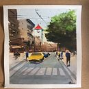 Paisaje urbano. Een project van  Urban art y Aquarelschilderen van paulafcalvete - 07.03.2021