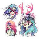 My project in Custom Tattoo Design with Procreate course. Tattoo Design, Digital Drawing, and Traditional illustration project by Valentina Montanini - 03.26.2021