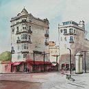 Mi Proyecto del curso: Dibujo arquitectónico con acuarela y tinta . Arsitektur, Seni Jalanan, Seni Rupa, Ilustrasi Arsitektur, Lukisan, Dan Lukisan Cat Air proyek oleh arturosan74 - 03.10.2021