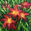 Lilies. Un projet de Peinture acr, lique, Illustration botanique et Illustration naturaliste de Mary Lagdameo - 15.03.2021