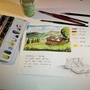 My project in Watercolor Travel Journal course . % annadaamen tarafından hazırlanan Sulubo, Ve a Resim projesi - 03.10.2021