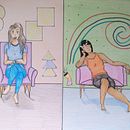 Andy e Sammy personagens autorais . Desen de Adriana Machado - 03.10.2021