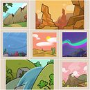 Cartoon Backgrounds. Un progetto di Illustrazione infantile, Illustrazione digitale e Illustrazione tradizionale di akram elbaha - 12.03.2021
