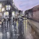 Vista desde el puente del Arenal. Bilbao. Acuarela.. Un projet de Aquarelle de Raquel Fornells - 13.03.2021