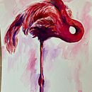 Hide N Seek Flamingo. Un proyecto de Pintura a la acuarela de Denise Bull - 13.03.2021
