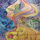 Minha genealogia. Pintura em aquarela projeto de Sandra Menezes - 19.03.2021