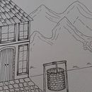 Projeto de casinha próxima das montanhas!. Ilustração tradicional, Ilustração arquitetônica e Ilustração com tinta projeto de Carina Torquato - 06.03.2021