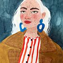 NINA. Un proyecto de Dibujo de Retrato, Diseño de moda, Ilustración tradicional y Pintura a la acuarela de Valentina Armstrong - 16.03.2021