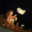 Spooky Ghost. Children's Illustration, and Digital Illustration project by Juanita Londoño Gaviria - 10.10.2020