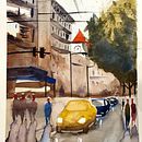 Meu projeto do curso: Paisagens urbanas em aquarela. Un progetto di Street Art di Gabriel Gimenez - 17.03.2021