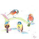 My project in Artistic Watercolor Techniques for Illustrating Birds course. Projekt z dziedziny Malowanie akwarelą użytkownika Vilma Belen-Pettorino - 25.04.2021