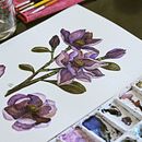 Projeto flor de Magnólia para o curso de aquarela botânica com Luli Reis . % Agatha Teixeira tarafından hazırlanan Güzel sanatlar projesi - 03.18.2021