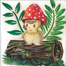 Lonely as a mushroom . Drawing, Gouache Painting, Traditional illustration, and Watercolor Painting project by Cristina Torres - 12.21.2020