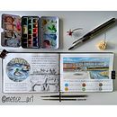 Cuaderno de viaje en acuarela: Humedales de Salburua (País Vasco). Ilustração tradicional projeto de Mensegal Baz Madruga - 22.03.2021