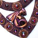 'Mystic Dragon' Bead Embroidery Necklace Ein Projekt aus dem Bereich Stickerei und Schmuckdesign von Bonita Hendriks - 15.06.2015