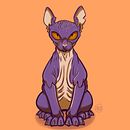 Sphynx Cat for #Animarch challenge. Digital Drawing, and Traditional illustration project by José González - 03.20.2021