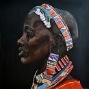 Masai. Portrait Drawing, Painting, Acr, and lic Painting project by Araceli Carrasco García - 03.20.2021