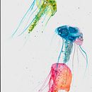 My jellyfish project in Modern Watercolor Techniques course. Un projet de Aquarelle de mariana_southern - 28.03.2021