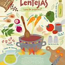 Mi Proyecto del curso Recetas ilustradas: Guisito de lentejas. Un proyecto de Dibujo digital, H, lettering, Ilustración digital e Ilustración vectorial de Daniela Friedenthal - 23.03.2021