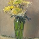 Chrysanthemums. Un proyecto de Pintura al óleo de Remi Cárdenas - 23.03.2021