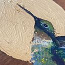 Colibrí, óleo sobre madera. Un proyecto de Pintura al óleo de Olivia Fregoso - 24.03.2021