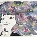 Galaxy hair. Een project van Traditionele illustratie van Kelly McAnena - 23.03.2021