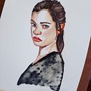Mi Proyecto del curso: Retrato en acuarela a partir de una fotografía . Un proyecto de Dibujo de Retrato, Ilustración tradicional y Pintura a la acuarela de Moon Téllez Silva - 24.03.2021