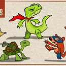 Super Animals. 2D Animation, Character Design, Traditional illustration, and Digital Illustration project by Camilo Ducuara Gordillo - 03.26.2021