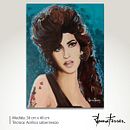 Portrait of Amy Winehouse. Fine Arts, Acr, and lic Painting project by Romana Ferrer Escandell - 03.27.2021