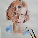 Retrato en acuarela. Projekt z dziedziny Malowanie akwarelą użytkownika Alevtina Shaburnikova - 28.03.2021