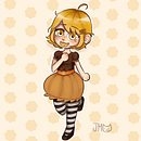 chibi de mi oc. Desenho, Desenho digital, Mangá, Ilustração tradicional e Ilustração digital projeto de jakku m - 28.03.2021