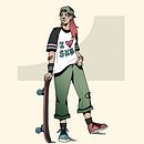 Skater Girl (character). Un projet de Design graphique de John Coe - 28.03.2021