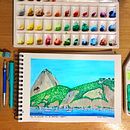 Meu projeto do curso: Caderno de viagem em aquarela. Pintura em aquarela projeto de Gloria Brito - 06.04.2021
