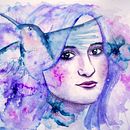 Portrait illustré à l'aquarelle. Un progetto di Pittura ad acquerello di Sandra Nicoli - 28.03.2021