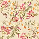 herbal chintz. Design, Traditional illustration, Br, ing, Identit, Pattern Design, Watercolor Painting, and Botanical Illustration project by lynkalogirou - 03.24.2021