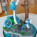 Diorama Pokemon: Dragonair & Dratini. Un proyecto de Art to, Artesanía y Escultura de Cristian Agustín Romero Licursi - 18.04.2021