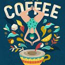But first coffee. Un proyecto de Diseño gráfico, Ilustración tradicional e Ilustración digital de Daniela Friedenthal - 29.03.2021